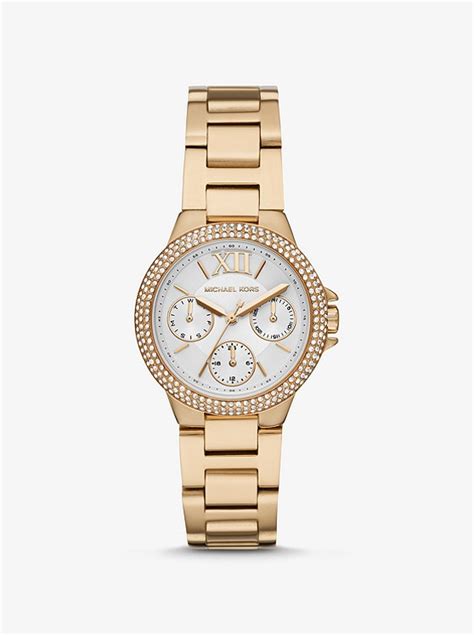 mini camille gold tone watch